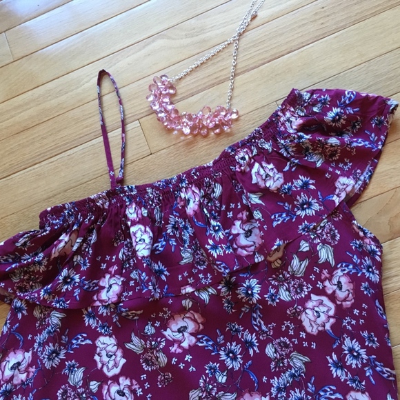 PRICE DROP! PINK ROSE 🌹 One-shoulder dress - Picture 5 of 5